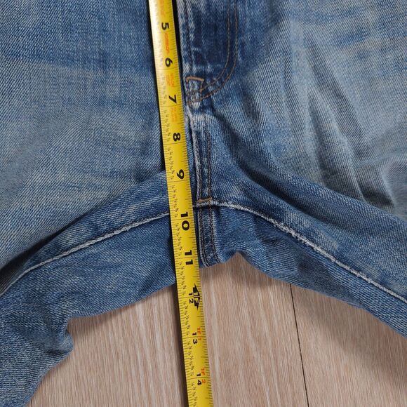 Uniqlo Selvedge Jeans Mens 33x34(35x34) Blue Light Wash Kaihara Slim Straight - Picture 12 of 14